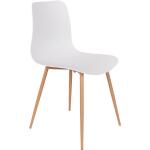 Jídelní židle white label living v bílé barvě v elegantním stylu z plastu 