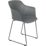 Jídelní židle white label living v šedé barvě z plastu 