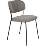 Jídelní židle white label living ve světle šedivé barvě v minimalistickém stylu čalouněné 