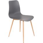 Jídelní židle white label living v tmavě šedivé barvě v elegantním stylu z plastu 