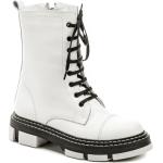Dámské Kožené kotníkové boty Wild v bílé barvě z kůže ve velikosti 38 na zimu 