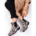 Dámské Kotníčkové boty na podpatku v šedé barvě z látky ve velikosti 39 ve slevě 