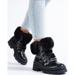 Dámské BIO Kotníčkové boty na podpatku v šedé barvě v ležérním stylu z koženky ve velikosti 37 s výškou podpatku nad 9 cm ve slevě na zimu 