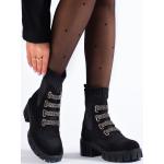 Dámské Kotníčkové boty na podpatku v šedé barvě ve velikosti 37 s výškou podpatku 5 cm - 7 cm ve slevě 