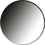  Zrcadla  Woood v černé barvě v minimalistickém stylu z kovu kulatá  