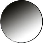  Zrcadla  Woood v černé barvě v minimalistickém stylu z kovu kulatá  