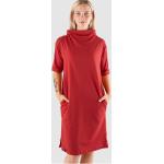 Dámské Šaty ke kolenům Woox v červené barvě v elegantním stylu z bavlny ve velikosti 9 XL s vysokým krkem 
