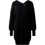 Dámské Pletené šaty Y.A.S v černé barvě z krajky ve velikosti XL s dlouhým rukávem s výstřihem do V ve slevě udržitelná móda 