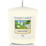 Aromatické svíčky Yankee Candle Clean Cotton v zelené barvě 