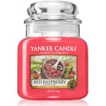 Aromatické svíčky Yankee Candle Red Raspberry v malinově růžové barvě ve slevě 