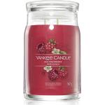 Aromatické svíčky Yankee Candle Red Raspberry v malinově růžové barvě 