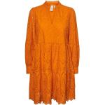 Dámské BIO Denní šaty YAS v oranžové barvě ve velikosti S ve slevě 