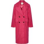 Dámské Klasické kabáty YAS v růžové barvě ze syntetiky ve velikosti XXL ve slevě plus size 