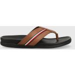 Pánské Kožené sandály Tommy Hilfiger v hnědé barvě z kůže ve velikosti 42 ve slevě na léto 