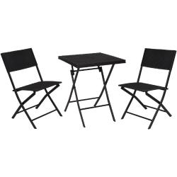 PROGARDEN Zahradní nábytek skládací sada 3 ks stůl + 2 židle KO-FD4000050