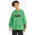 Dětské mikiny s kapucí Chlapecké v zelené barvě od značky Puma 
