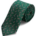 Zelená kravata vánoční cukrátko candy cane