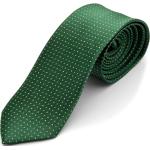 Pánské Kravaty v zelené barvě v elegantním stylu s puntíkovaným vzorem 