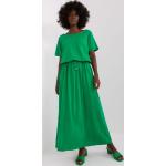 Dámské Maxi šaty FashionHunters v zelené barvě v ležérním stylu ve velikosti Onesize ve slevě 