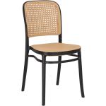Jídelní židle ve světle béžové barvě v moderním stylu stohovatelné 