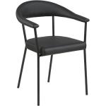 Jídelní židle v černé barvě v minimalistickém stylu 