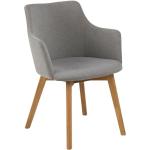 Jídelní židle ve světle šedivé barvě ve skandinávském stylu z dubu 