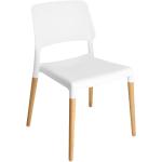 Jídelní židle v bílé barvě ve skandinávském stylu z buku s olejovaným povrchem 