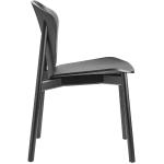 Jídelní židle v černé barvě v minimalistickém stylu ze dřeva stohovatelné 
