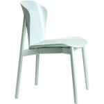 Jídelní židle v zelené barvě v minimalistickém stylu ze dřeva stohovatelné 