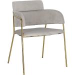 Designové židle v šedé barvě v elegantním stylu ze sametu 