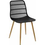Jídelní židle v černé barvě ve skandinávském stylu ze dřeva 