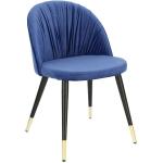 Designové židle v modré barvě v moderním stylu ze sametu 