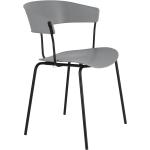 Designové židle v šedé barvě v minimalistickém stylu stohovatelné 