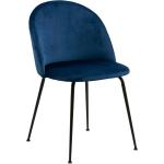 Jídelní židle v tmavě modré barvě ze dřeva čalouněné 