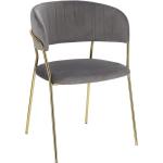 Designové židle ve zlaté barvě s loketní opěrkou 