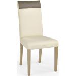 Jídelní židle ve smetanové barvě z polyuretanu čalouněné 