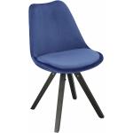 Designové židle v modré barvě v elegantním stylu ze sametu čalouněné lakované 