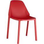 Jídelní židle v červené barvě v moderním stylu stohovatelné matné 