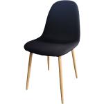 Židle s potahem, 4 ks, různé barvy - černá