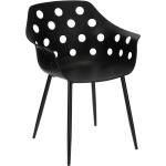 Designové židle v černé barvě ve stylu art deco z plastu 