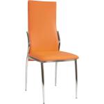 Jídelní židle v oranžové barvě 