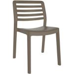 Jídelní židle v hnědé barvě stohovatelné 
