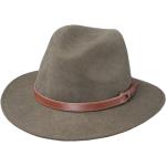 Zimní klobouk od Fiebig - olivový s koženou stuhou