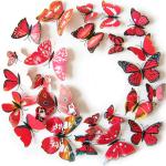 Živá Zeď Barevní 3D Motýlci Červení