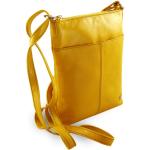 Dámské Kožené kabelky Arwel v žluté barvě z kůže ve slevě 