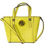 Dámské Luxusní kabelky Guess v žluté barvě z koženky 