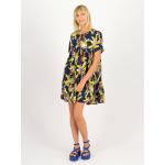 Dámské Mini šaty Blutsgeschwister ve smetanové barvě s květinovým vzorem z viskózy ve velikosti XXL plus size 