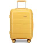 Pánské Plastové kufry v žluté barvě v elegantním stylu s teleskopickou rukojetí ve slevě 
