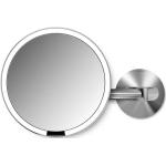  Zrcadla  Simplehuman v šedé barvě z nerezové oceli zvětšovací 