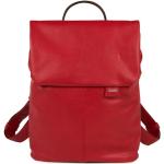 Dámské Městské batohy Zwei Mademoiselle v červené barvě v retro stylu z koženky 